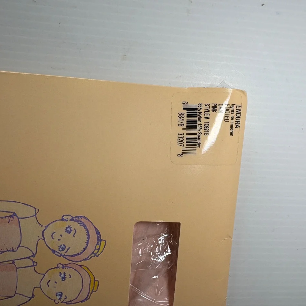 Bloch Endura Footed Children's Tights Pink CH M  T0921G NEW